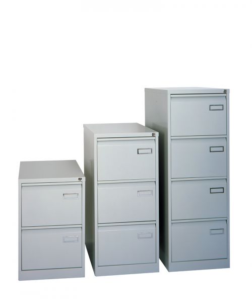Bisley 3 drawer contract filing cabinet 1016mm high - black