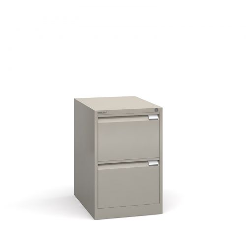Bisley 2 drawer BS filing cabinet 711mm - goose grey