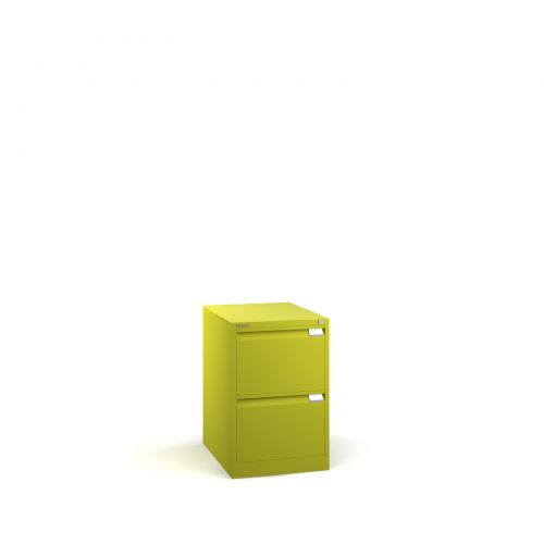 Bisley 2 drawer BS filing cabinet 711mm - green