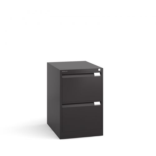 Bisley 2 drawer BS filing cabinet 711mm - black