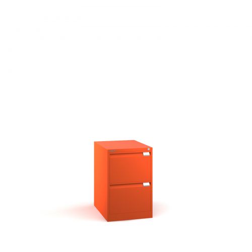 Bisley 2 drawer BS filing cabinet 711mm - orange