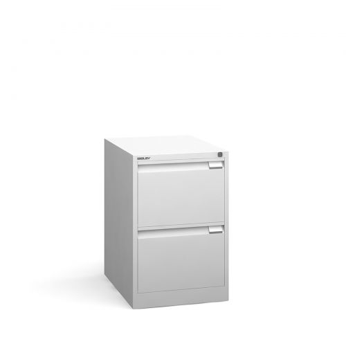 Bisley 2 drawer BS filing cabinet 711mm - white