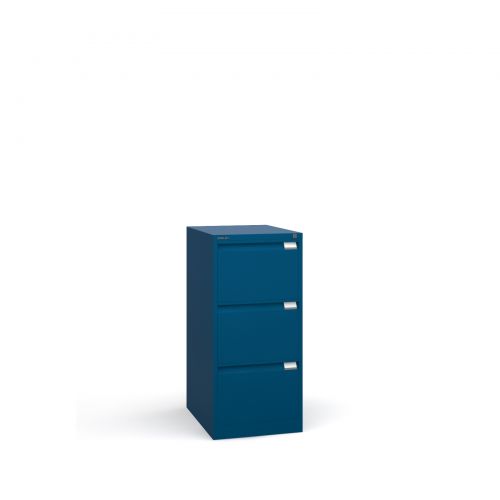 Bisley 3 drawer BS filing cabinet 1016mm - blue