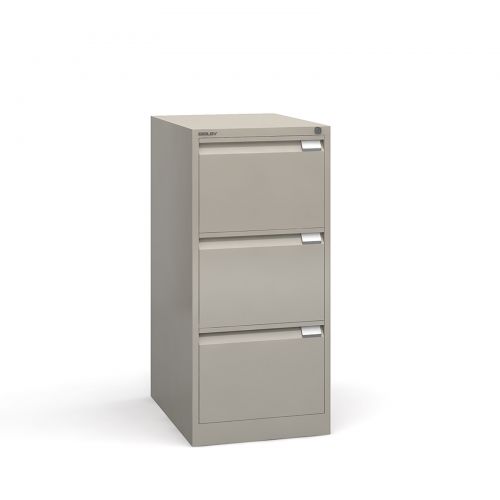 Bisley 3 drawer BS filing cabinet 1016mm - goose grey
