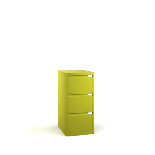 Bisley 3 drawer BS filing cabinet 1016mm - green