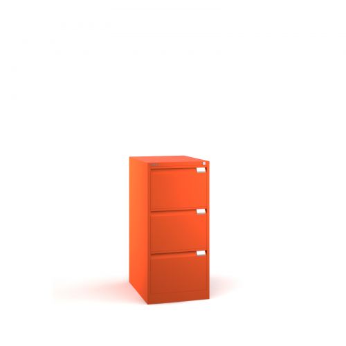 Bisley 3 drawer BS filing cabinet 1016mm - orange