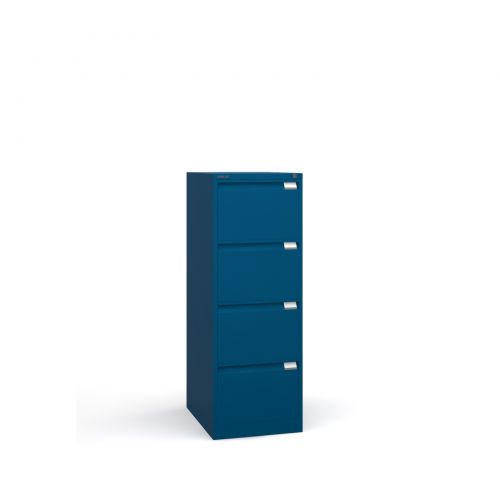 Bisley 4 drawer BS filing cabinet 1321mm - blue