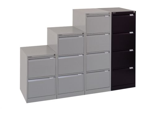Bisley 3 drawer BS filing cabinet 1016mm - orange