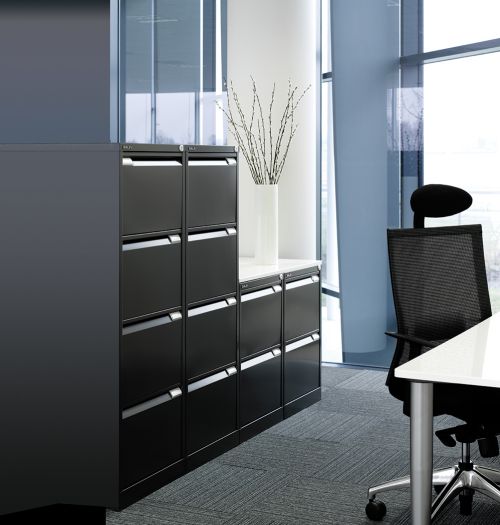 Bisley 3 drawer BS filing cabinet 1016mm - orange