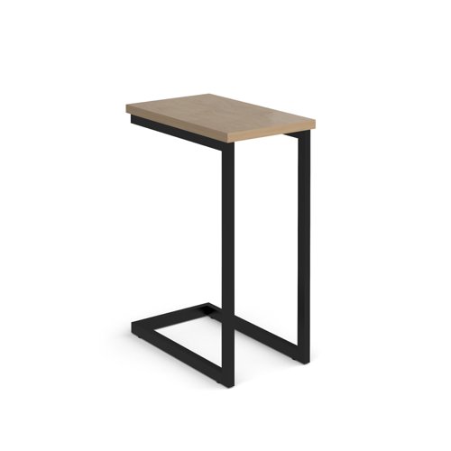 Buddy laptop table with black frame and oblong top - kendal oak