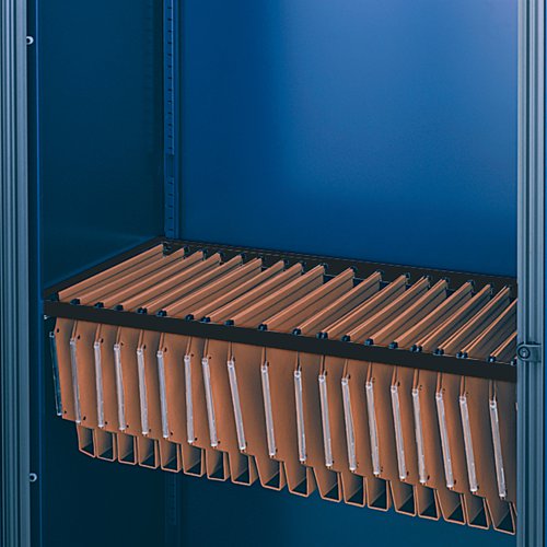 Lateral filing frame for Bisley systems storage cupboards and tambours - black Bisley