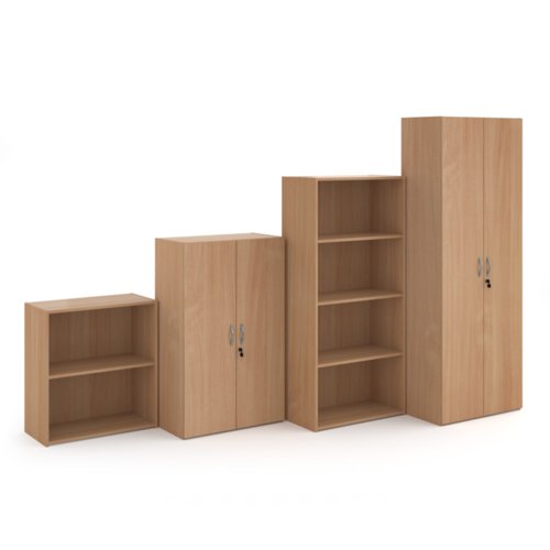 Contract bookcase 1230mm high with 2 shelves - beech