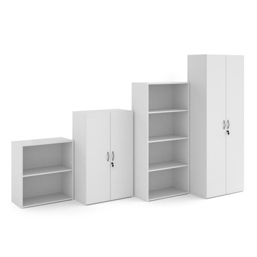 Contract bookcase 2030mm high with 4 shelves - white Bookcases CFHBC-WH