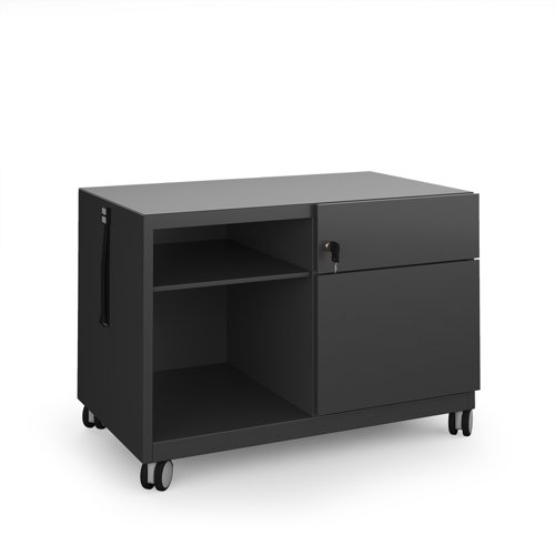 Bisley steel caddy right hand storage unit 800mm - black (Made-to-order 4 - 6 week lead time)