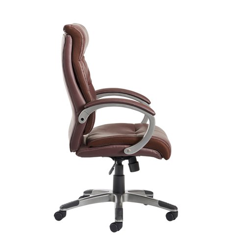 Catania high back managers chair - brown leather faced Office Chairs CAT300T1