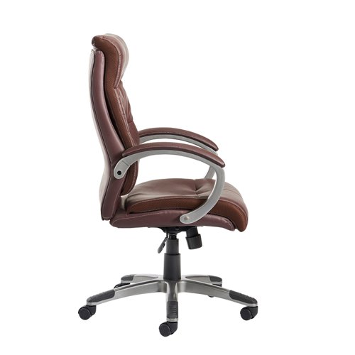 Catania high back managers chair - brown leather faced Dams International