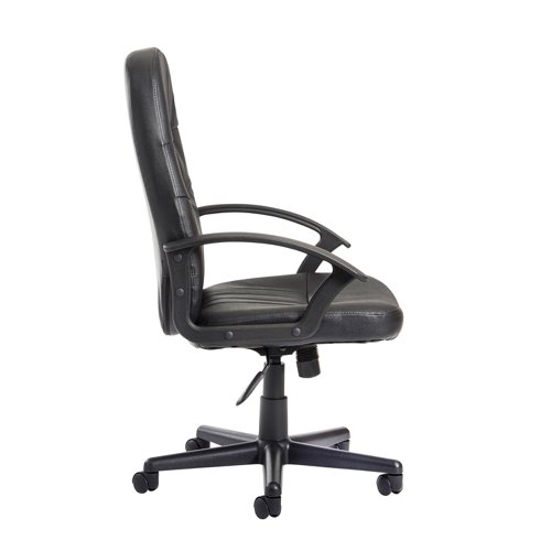 Cavalier high back managers chair - black leather faced - CAV300T1