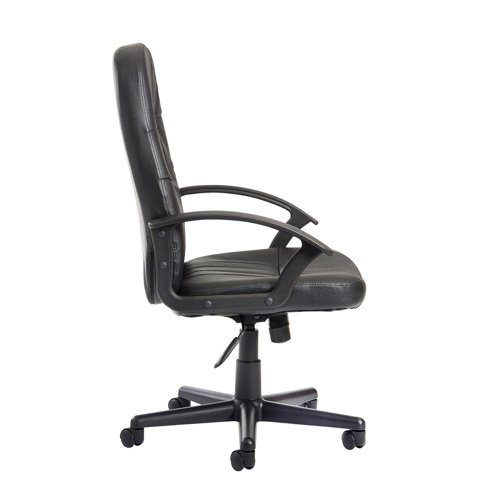 Cavalier managers chair - black leather faced Dams International