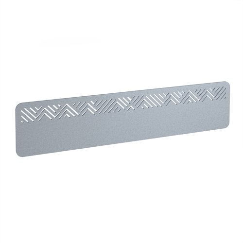 Chevron Acoustic Desktop Screen 1800w - Light Grey