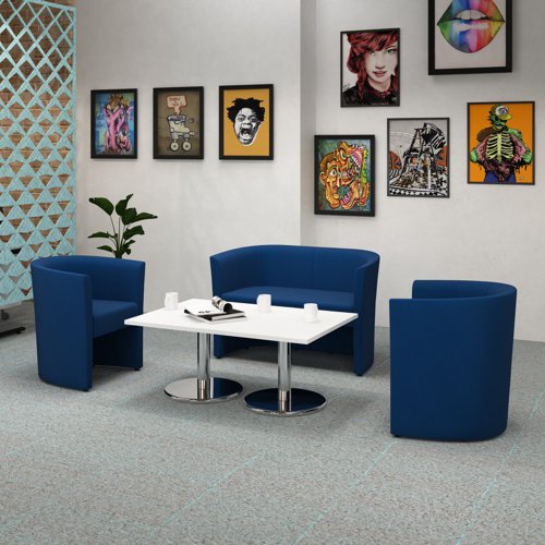 Celestra two seater sofa 1300mm wide - maturity blue CEL50002-MB Buy online at Office 5Star or contact us Tel 01594 810081 for assistance