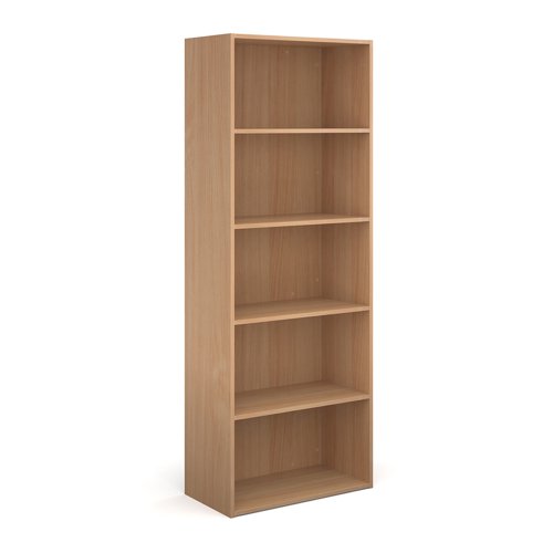 Contract bookcase 2030mm high with 4 shelves - beech Bookcases CFHBC-B