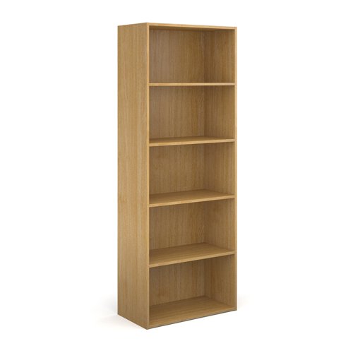 Contract bookcase 2030mm high with 4 shelves - oak Bookcases CFHBC-O