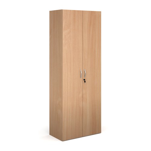 Contract double door cupboard 2030mm high with 4 shelves - beech CFHCU-B Buy online at Office 5Star or contact us Tel 01594 810081 for assistance