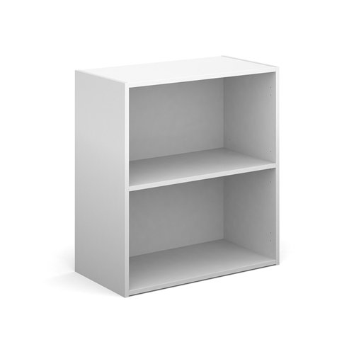 Contract bookcase 830mm high with 1 shelf - white CFLBC-WH Buy online at Office 5Star or contact us Tel 01594 810081 for assistance