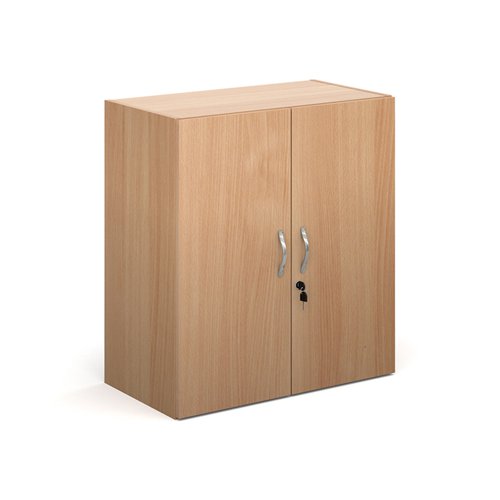 Contract double door cupboard 830mm high with 1 shelf - beech CFLCU-B Buy online at Office 5Star or contact us Tel 01594 810081 for assistance