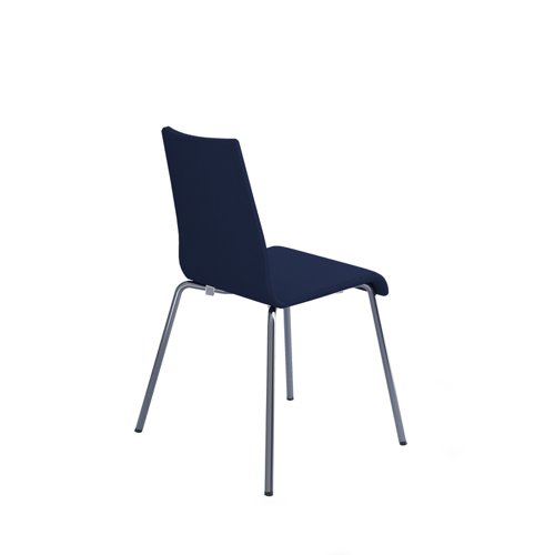 Fundamental dining chair fully upholstered with chrome frame - made to order
