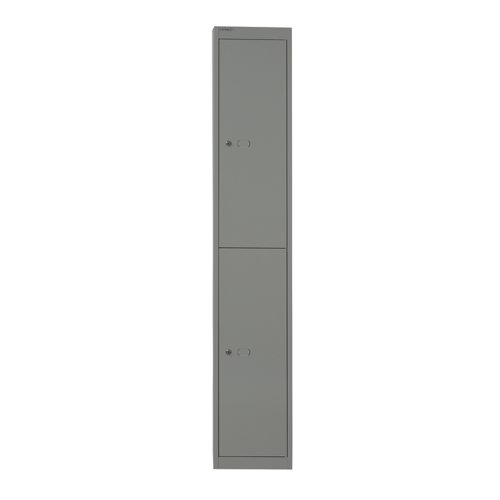 Bisley lockers with 2 doors 305mm deep - grey Lockers CLK122G