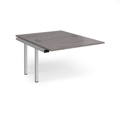 Connex add on units back to back 1200mm x 1600mm - silver frame, grey oak top