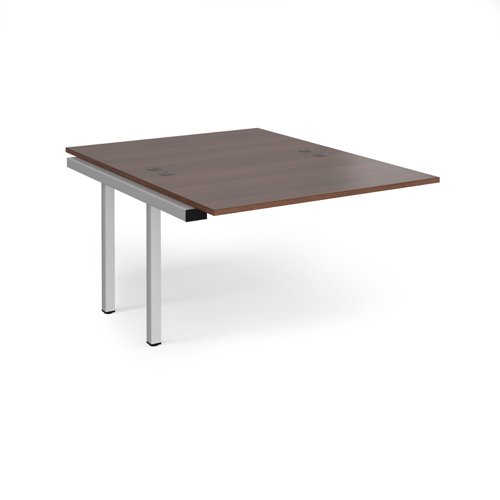 Connex add on units back to back 1200mm x 1600mm - silver frame, walnut top