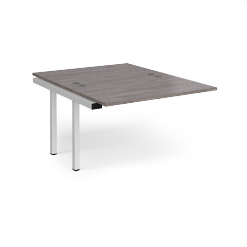 Connex add on units back to back 1200mm x 1600mm - white frame, grey oak top