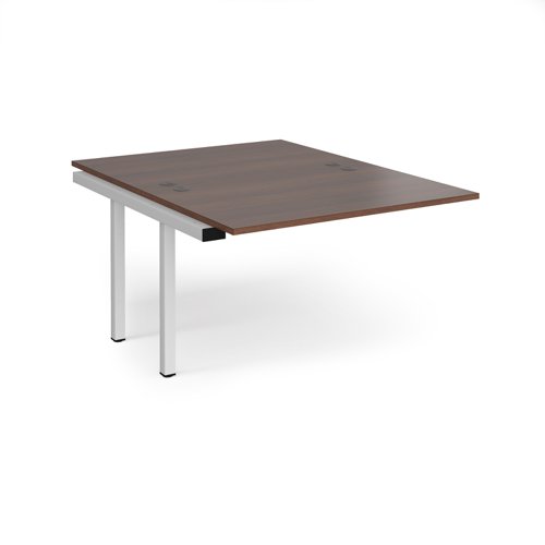 Connex add on units back to back 1200mm x 1600mm - white frame, walnut top
