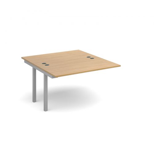 Connex add on units back to back 1200mm x 1600mm - silver frame, oak top