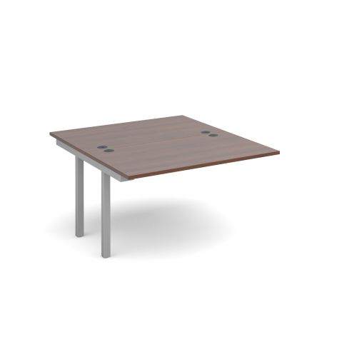 Connex add on units back to back 1200mm x 1600mm - silver frame, walnut top