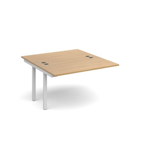 Connex add on units back to back 1200mm x 1600mm - white frame, oak top