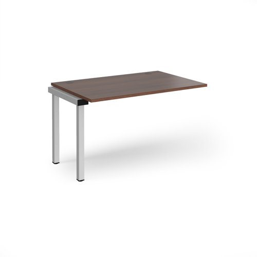 Connex add on unit single 1200mm x 800mm - silver frame and walnut top