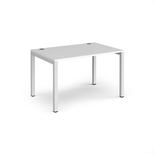 Connex starter unit single 1200mm x 800mm - white frame, white top Bench Desking CO128-SB-WH-WH