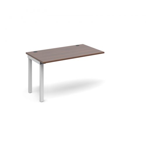 Connex add on unit single 1200mm x 800mm - white frame and walnut top