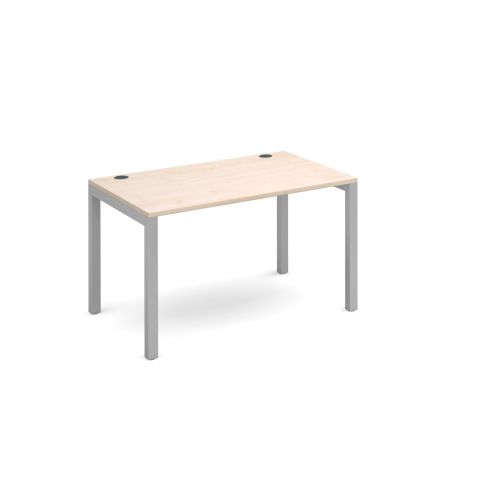 Connex starter unit single 1200mm x 800mm - silver frame and maple top