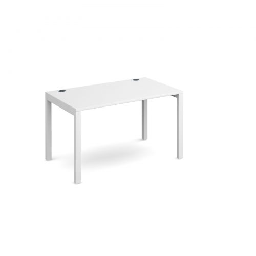 Connex single desk 1200mm x 800mm - white frame, white top