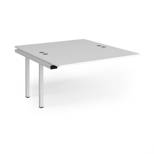 Connex add on units back to back 1400mm x 1600mm - white frame, white top Bench Desking CO1416-AB-WH-WH
