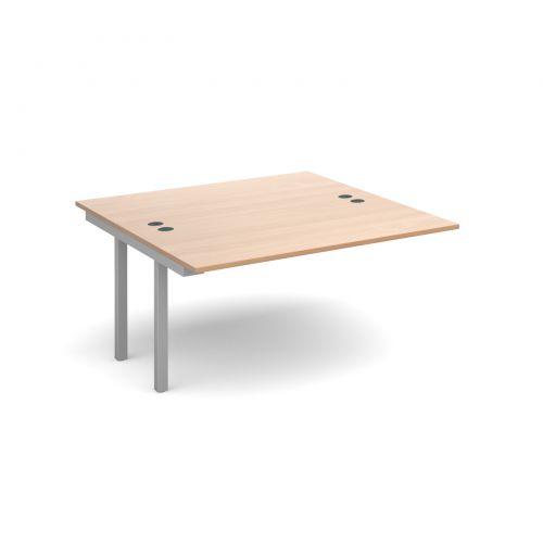 Connex add on units back to back 1400mm x 1600mm - silver frame and beech top