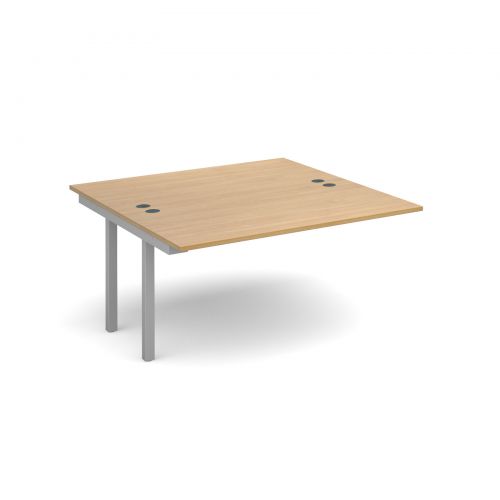Connex add on units back to back 1400mm x 1600mm - silver frame and oak top