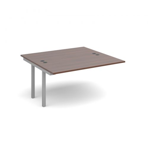 Connex add on units back to back 1400mm x 1600mm - silver frame, walnut top