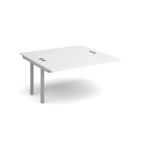 Connex add on units back to back 1400mm x 1600mm - silver frame, white top