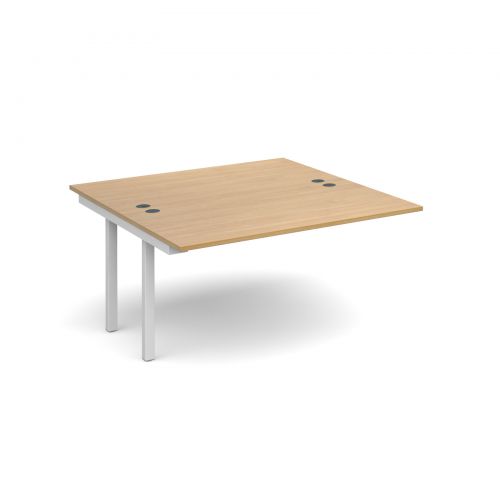 Connex add on units back to back 1400mm x 1600mm - white frame, oak top