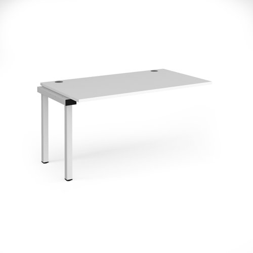 Connex add on unit single 1400mm x 800mm - white frame, white top Bench Desking CO148-AB-WH-WH